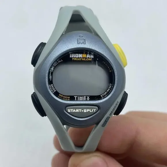 X11 TIMEX Ironman Triathlon TT 892 Sport LCD Silver Baby Blue Ladies Untested - Picture 2 of 3